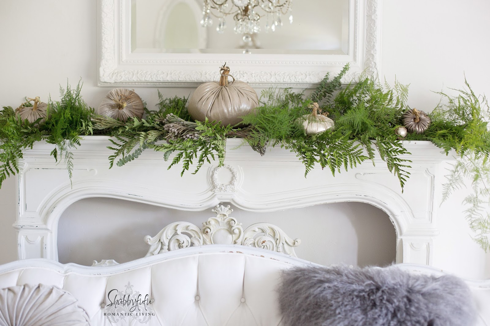 Styling A Mantel With Fresh Greenery Shabbyfufu