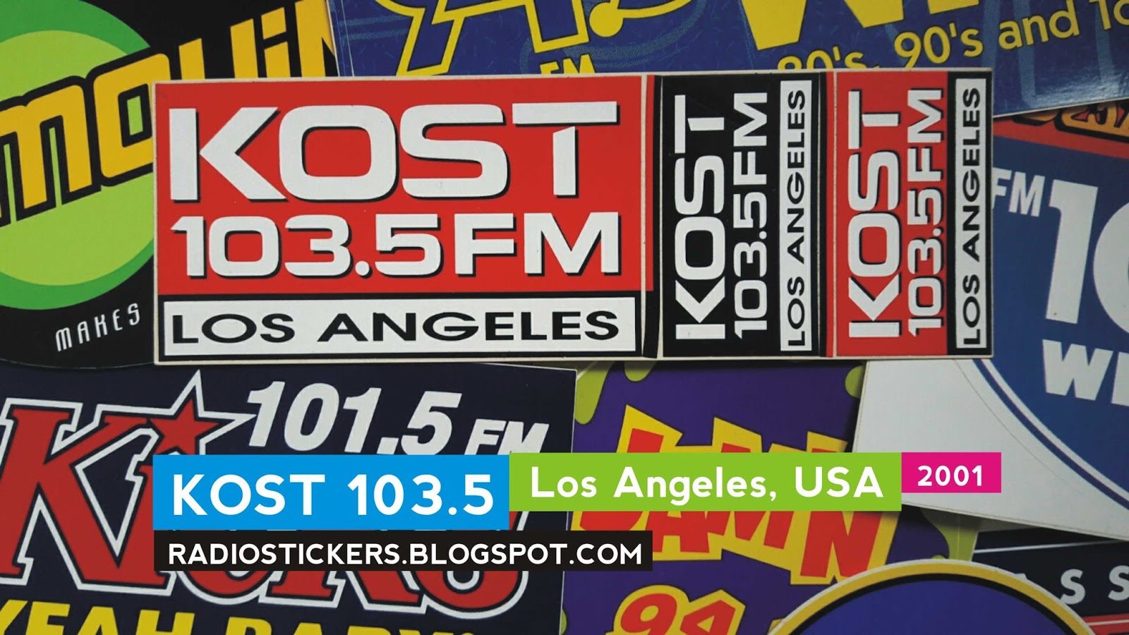 Radio station stickers and more kost 103 5 los angeles 2001 and
