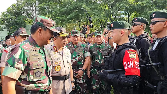 Panglima TNI dan Kapolri Cek Kesiapan Prajurit Pengamanan Pemilu 2019 di Sumut