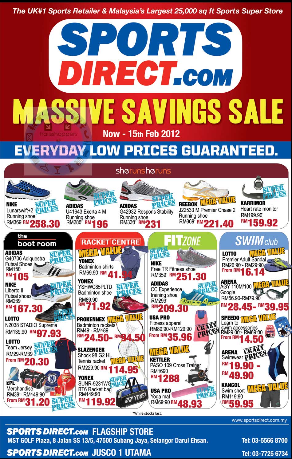 Sports Direct Massive saving Sale Till 15 FEB 2012
