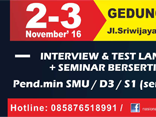 Job Fair Nasional Karir Fair 2016 di Gedung Wanita Semarang Tanggal 2 - 3 November 2016 Job Fair Nasional Karir Fair 2016 di Gedung Wanita Semarang Tanggal 2 - 3 November 2016