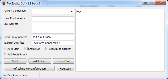 Tun interface. Tun2.