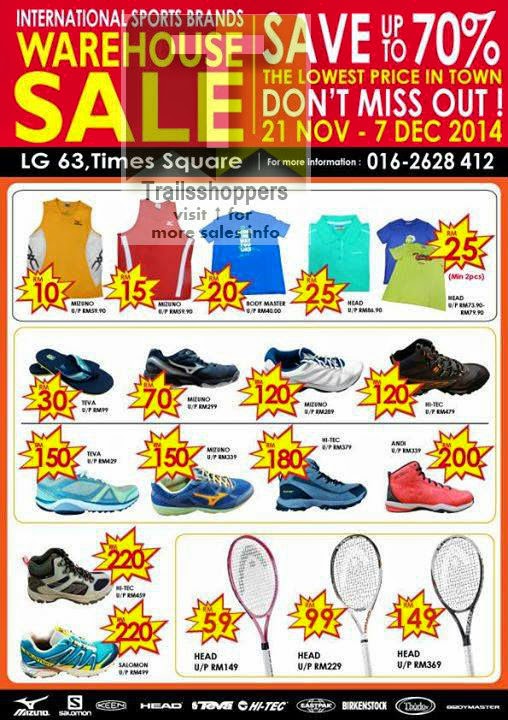International Sports Brands Warehouse Sale END 7 DEC 2014 Online Malaysia Sale