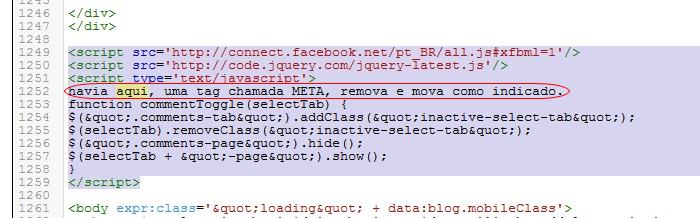 [Facebook] Solucionando o erro: Meta Tags In Body.