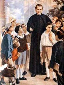 San Giovanni Bosco prega per tuuta la Gioventu' Cattolica