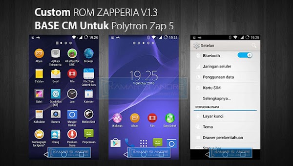 Download Custom ROM ZAPPERIA V.1.3 BASE CM Untuk Polytron Zap 5