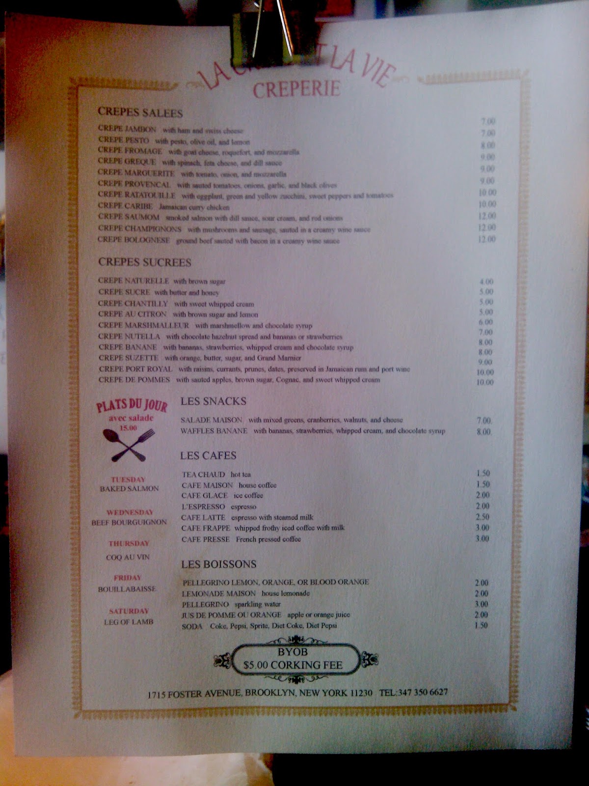 Bitter in BK. La Crepe et La Viea addition to FlatbushDitmas