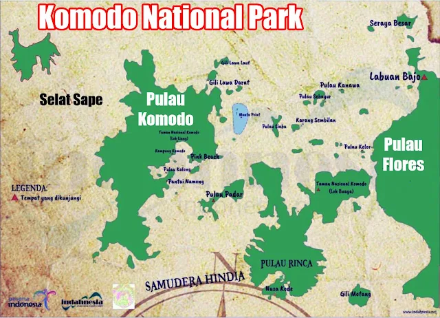Gambar Peta Taman Nasional Komodo