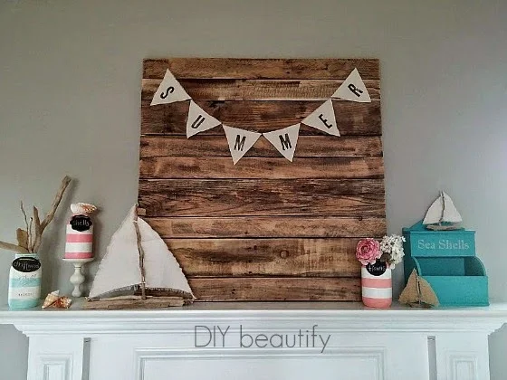 Summer Mantle with Tropical Colors www.diybeautify.com