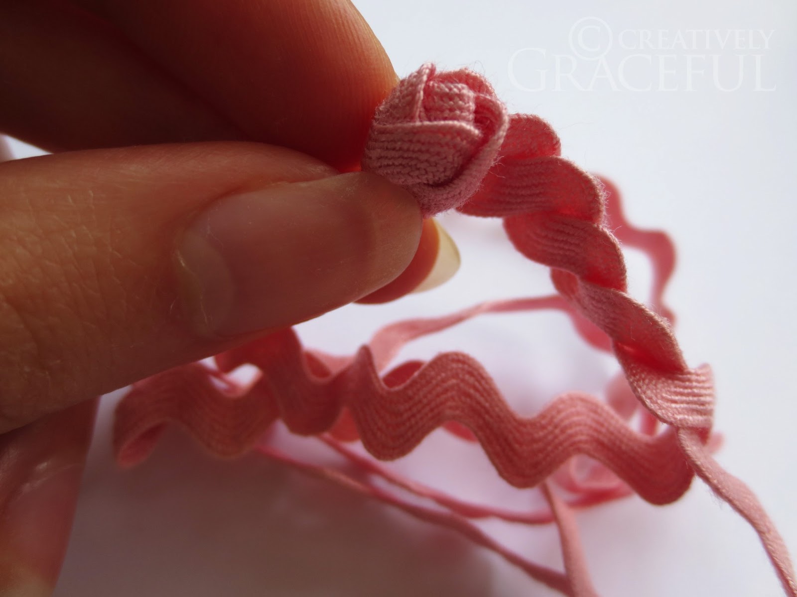 Creatively Graceful DIY Rickrack Rose