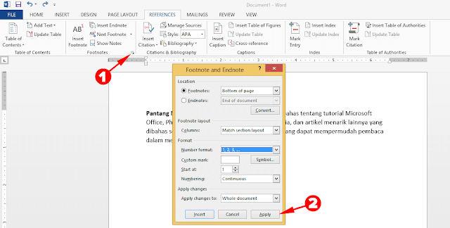 Cara Membuat Footnote Cara Membuat Footnote