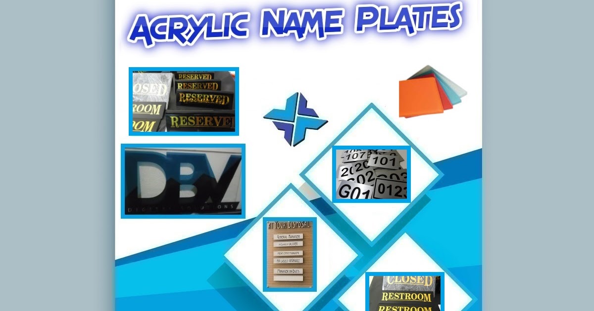 Custom Acrylic Name Plates Printixels™ Philippines