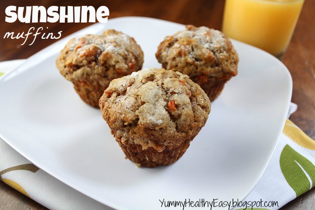 These Apple Carrot Muffins (also known as Sunshine Muffins) are full of carrots, apples, coconut, cinnamon & nutmeg. Your house will smell amazing after baking a batch of them!