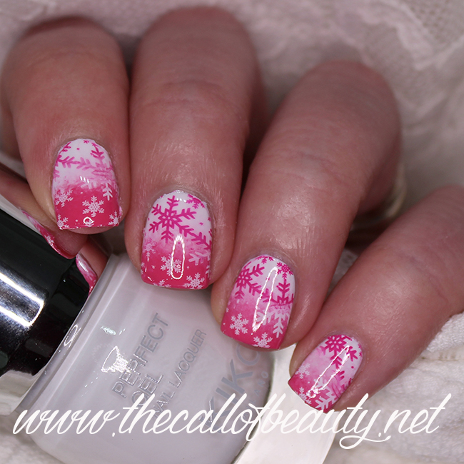 Pink Snow Nail Art