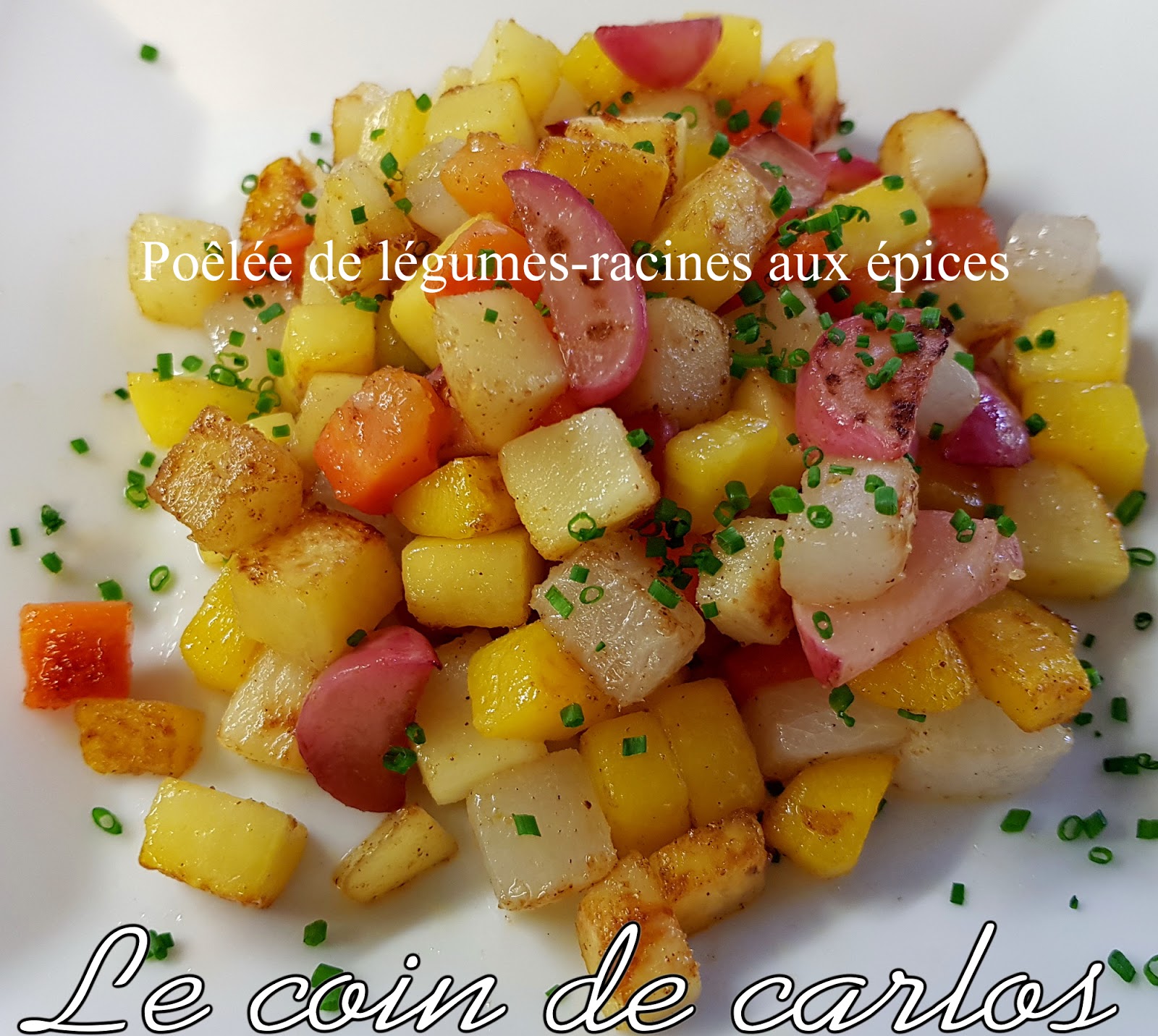 Le coin de Carlos Poêlée de légumesracines aux épices