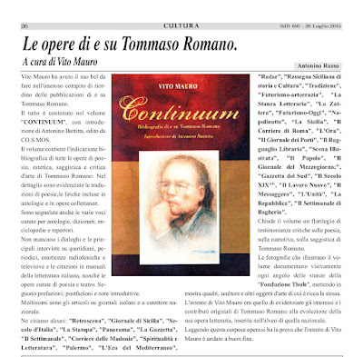 Antonino Russo su Continuum di Vito Mauro (CO.S.MOS.)