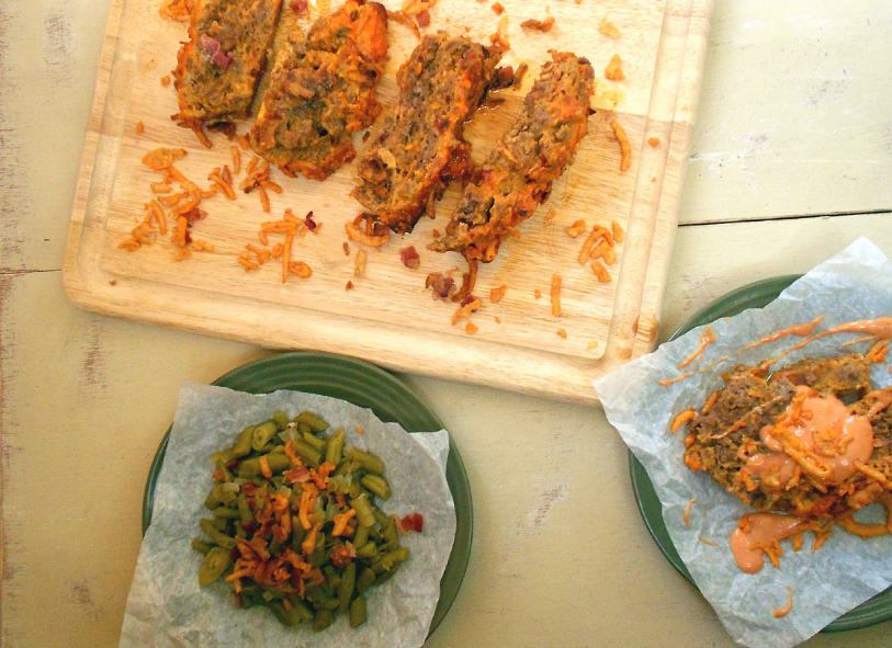 Sugarly Ever After Paula Deen's Bacon Cheeseburger Meatloaf and Mama's