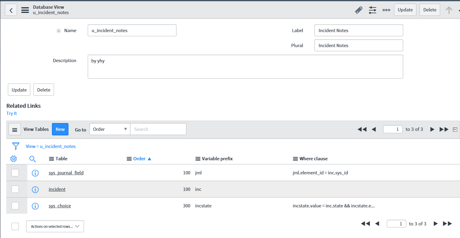 [ServiceNow] Create database view and Generate report from it