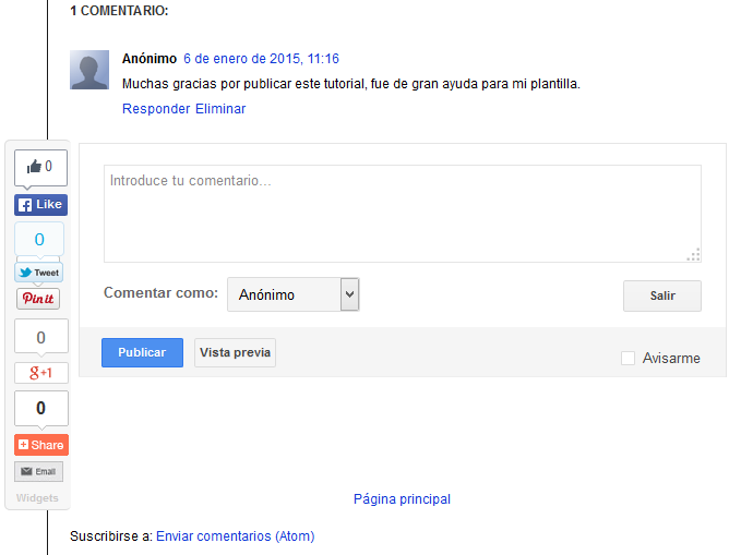 ¿Cómo escribir un comentario en el blog?