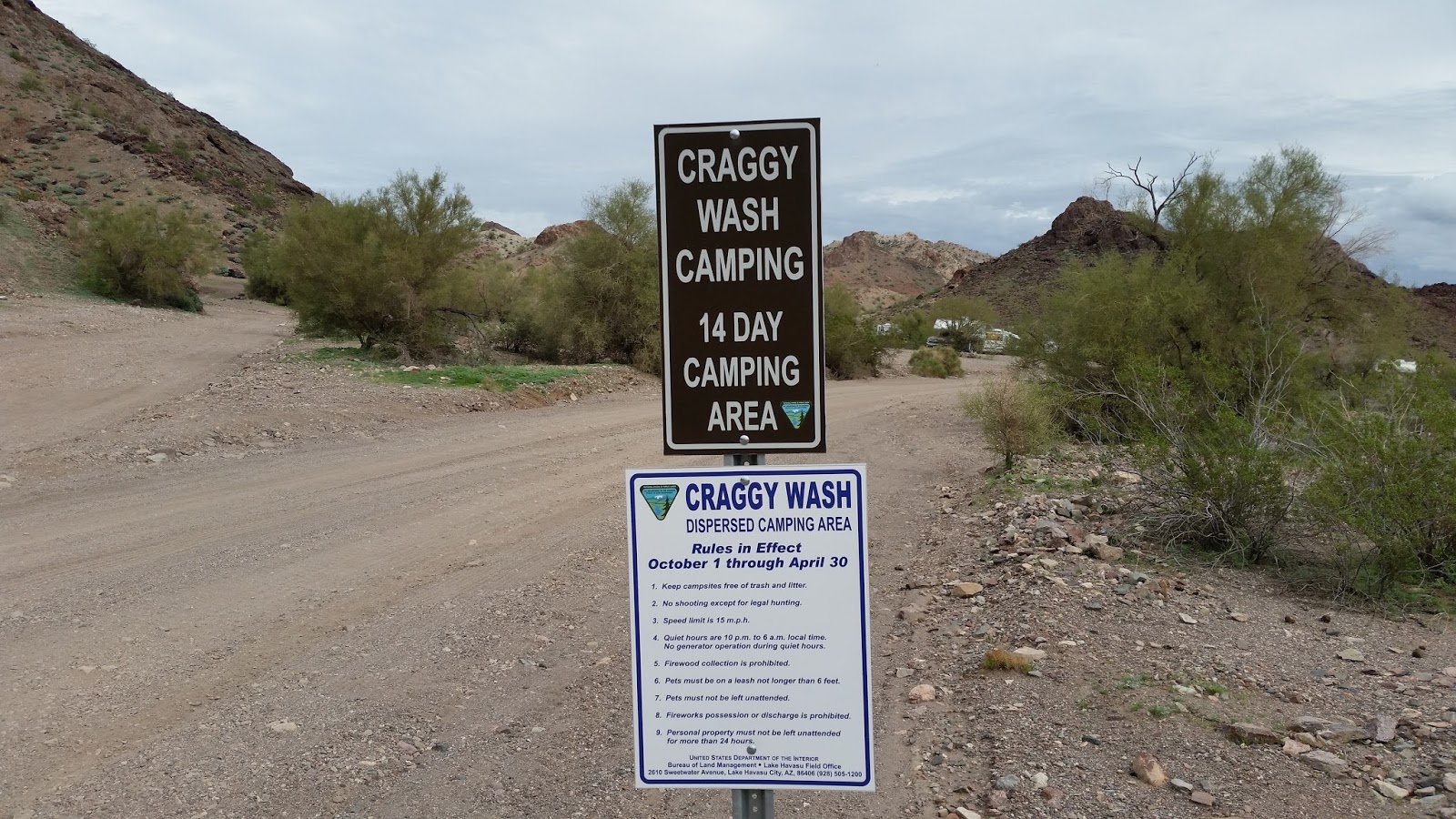 Tech Nically Homeless Campground Review Craggy Wash Lake Havasu City Az