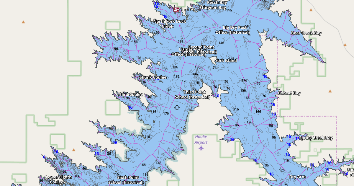 Map Of Fort Peck Reservoir