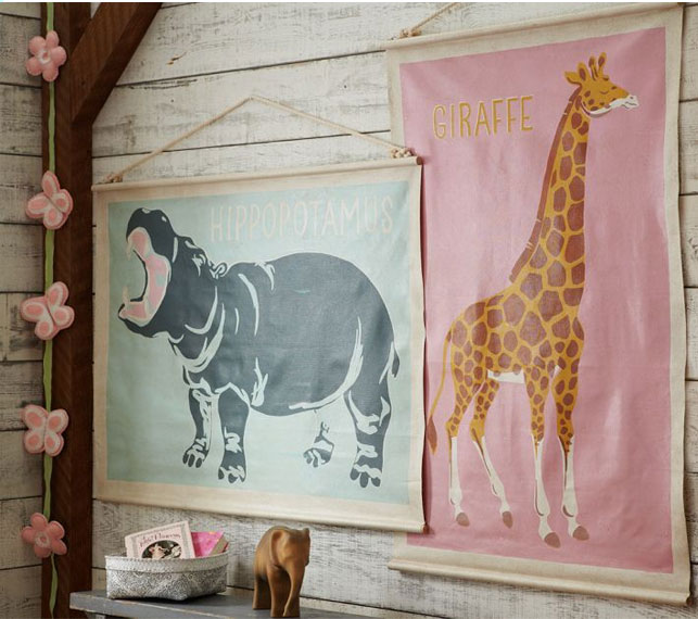 Pottery Barn Inspired Hand Painted Animal Poster Ella Claire