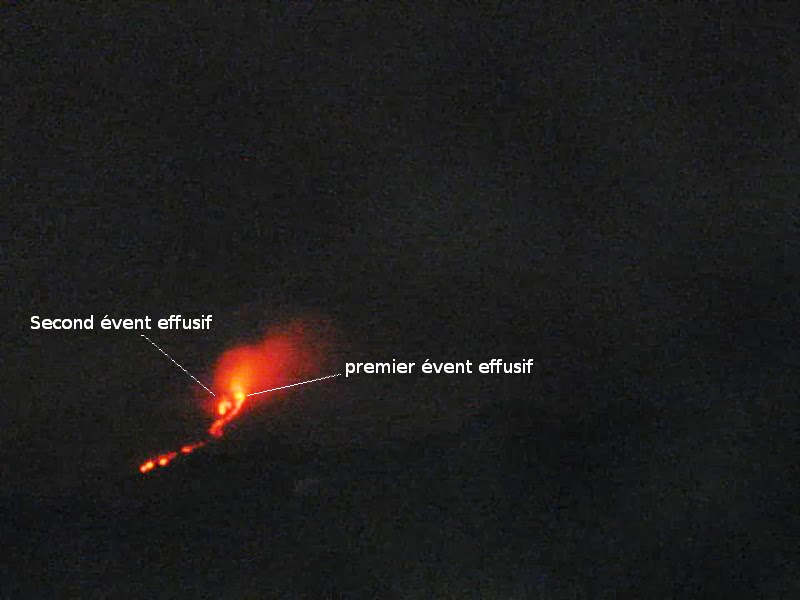 Coulées de lave du volcan Etna, 23 janvier 2014 Coulées de lave du volcan Etna, 23 janvier 2014