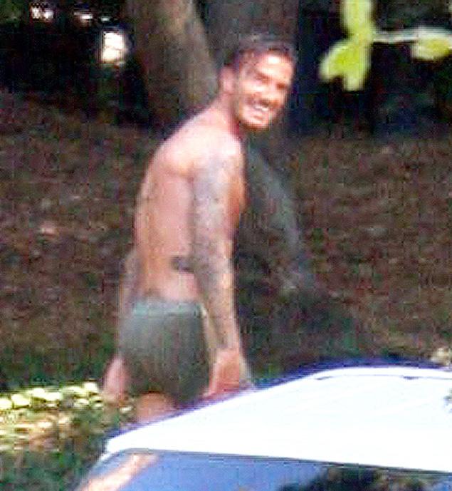 David Beckham underwear sighting in Beverly Hills.