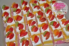 Fresh Fruit Slice Cake 36pcs