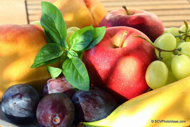 Sample photo of fresh fruits close up