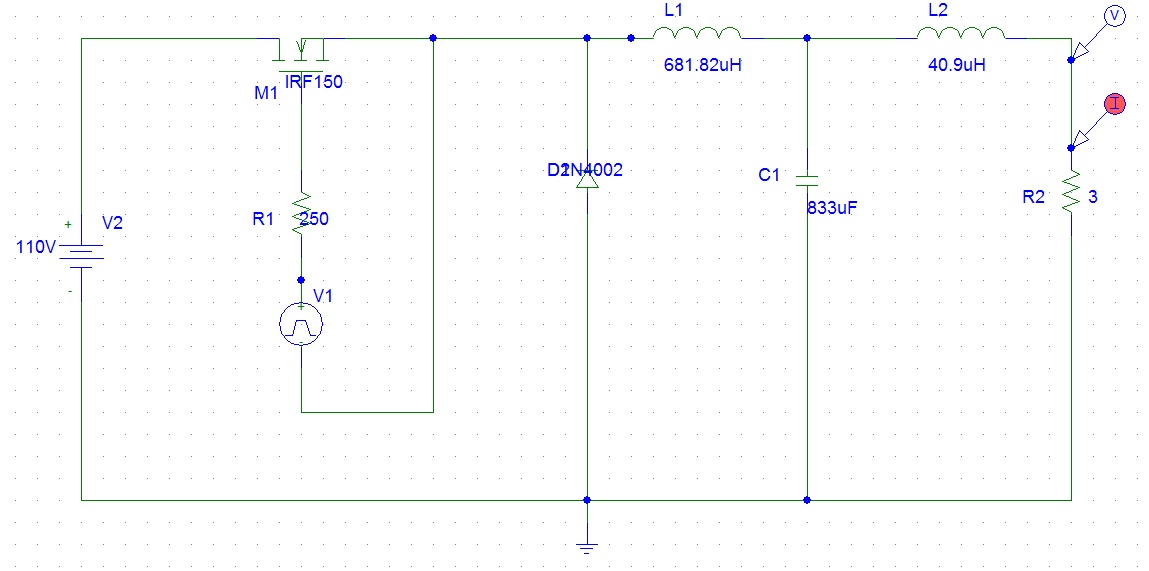 Design and simulation of buck converter nss eng college EEE lab results