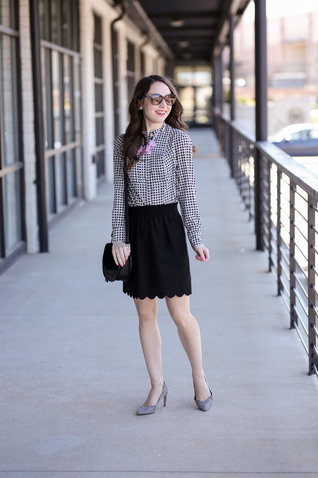Black Scallop Skirt | Caralina Style