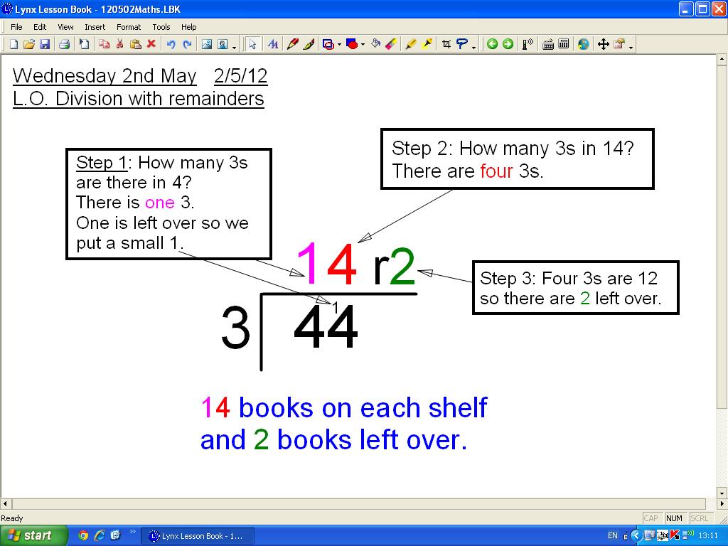 division problem solving with remainders