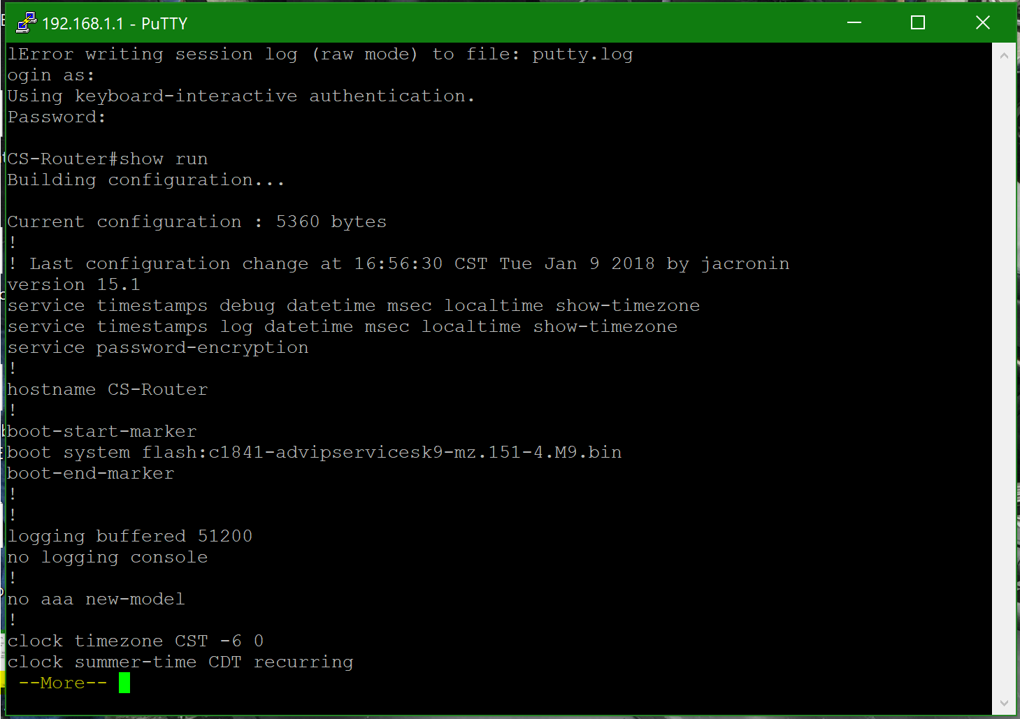 Push Knowledge base Cisco Copy a routers running config to a text