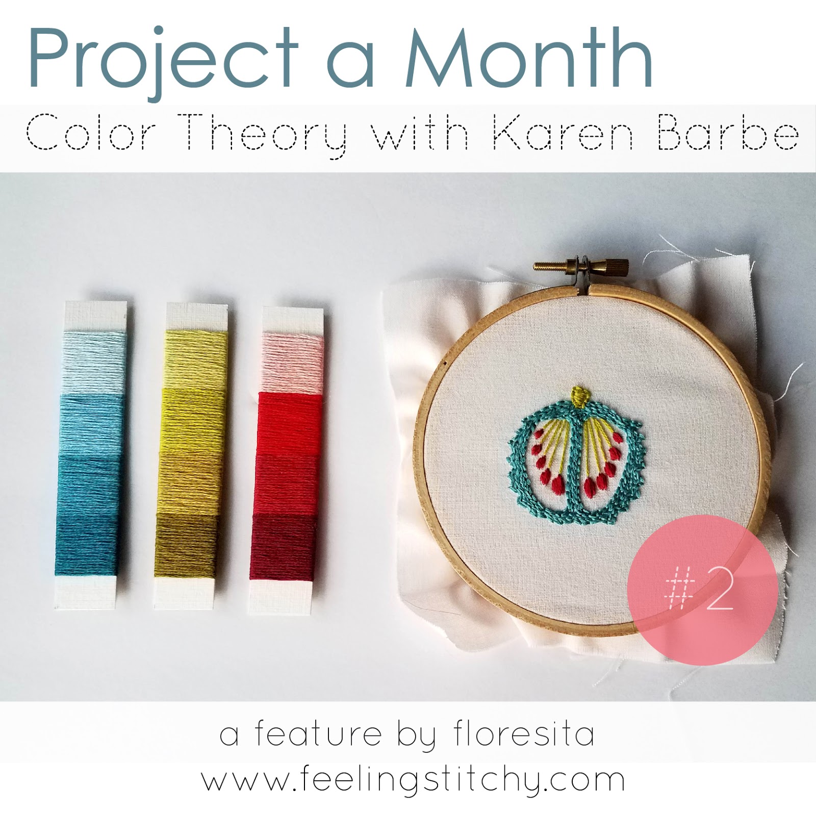 Project a Month 2 - Color Theory Class with Karen Barbe on Domestika as featured by floresita on Feeling Stitchy