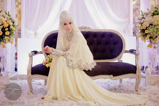 Hijab Pengantin Dengan Gaun Pengantin Muslimah Syari Hijab Pengantin Dengan Gaun Pengantin Muslimah Syari