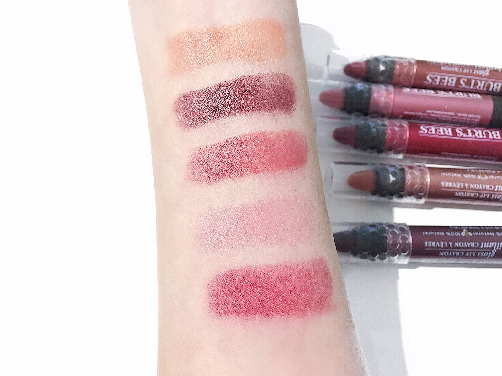 New LIP colour swatches: featuring the burt's bees gloss LIP crayons &...