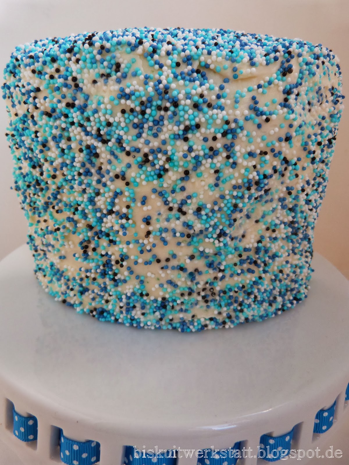 Ombre Cake In Blau Und Abslouter Sprinkles Alarm Oder Auch Einblicke In Die Polizeiparty Teil Ii Biskuitwerkstatt