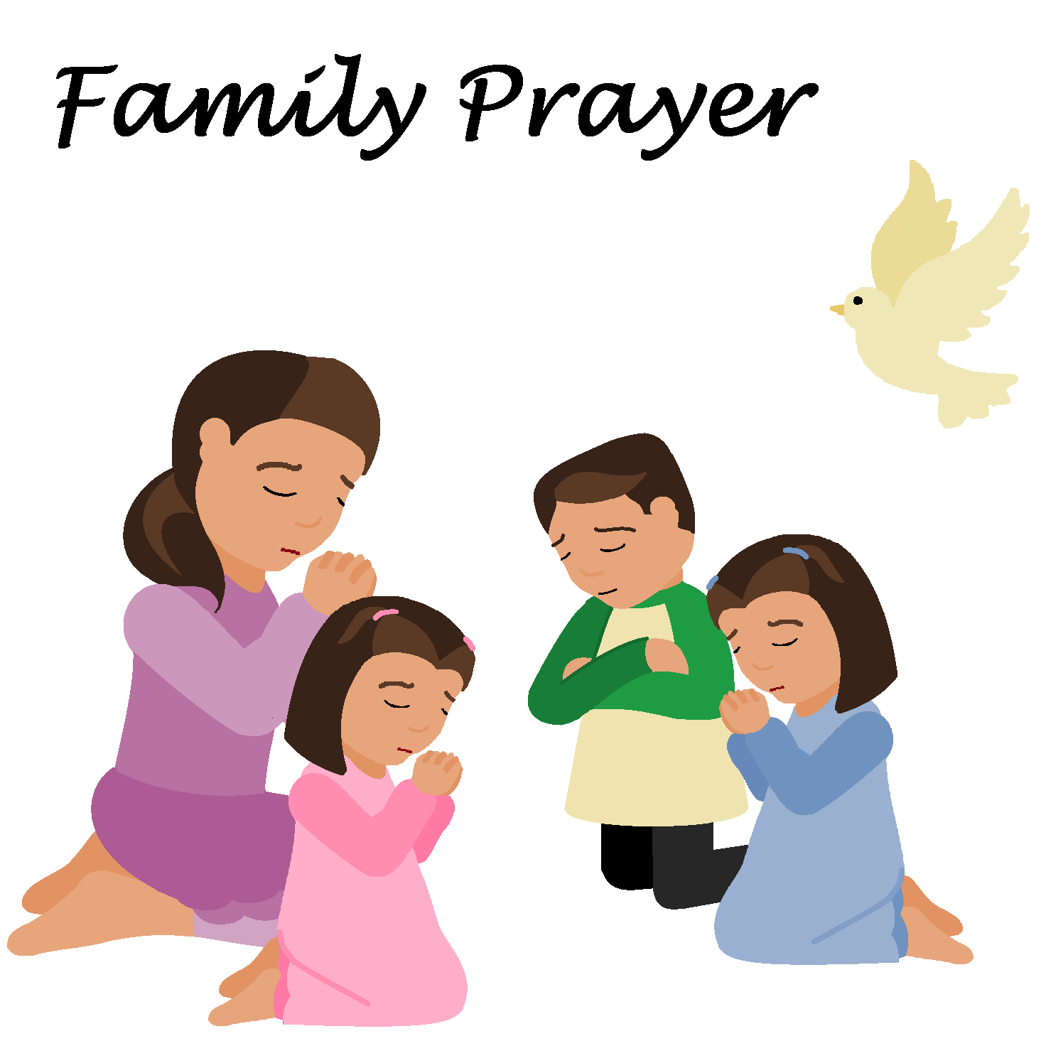 Family Prayer Clip Art