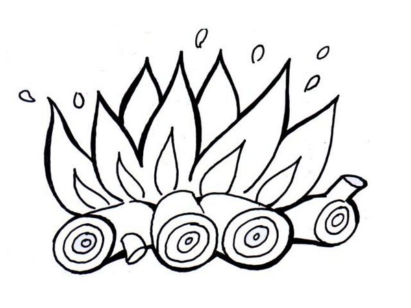 Desenhos De Fogueira Para Colorir Pintar Imprimir Desenhos De Festa Junina Molde De Fogueira