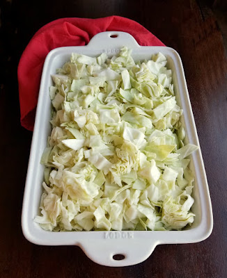 pan full of chopped cabbage pan full of chopped cabbage
