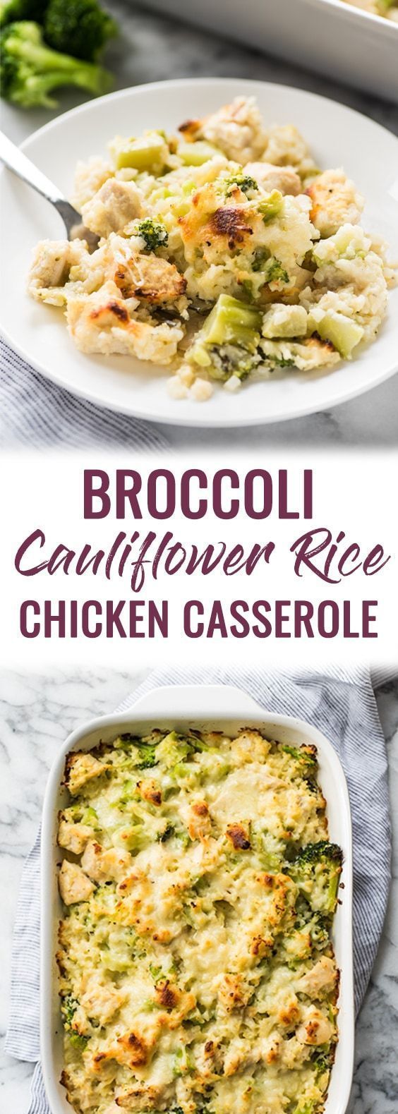 Broccoli Cauliflower Rice Chicken Casserole Awesome Foods