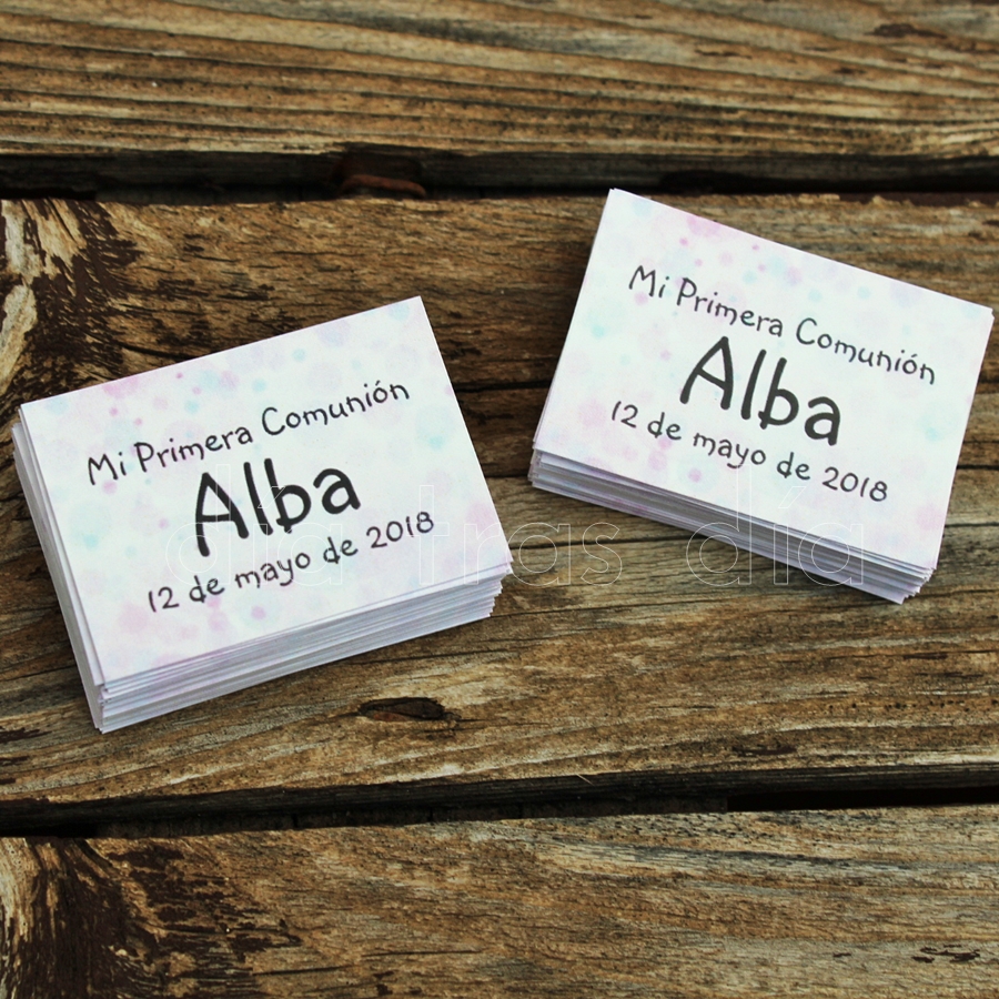 Etiquetas comunión personalizadas