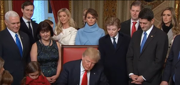 Video: President Donald J. Trump Signs First Official Documents