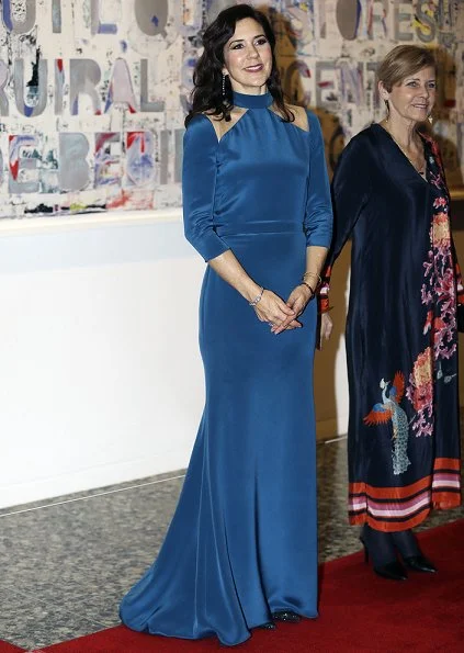 Crown Princess Mary wore a dress from Jesper Høvring Fall/Winter 2016-17 collection