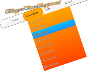 Add beautiful CSS3 Navigation Menu Bar for blogger