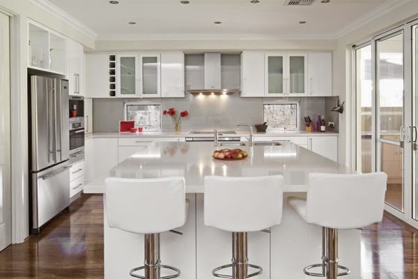 Modern White Custom Kitchen Cabinet