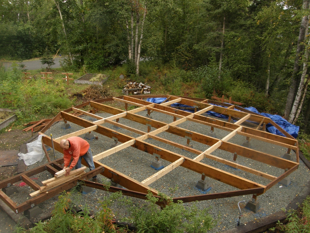 An Alaskan Family with a Yurt A New Yurt Deck