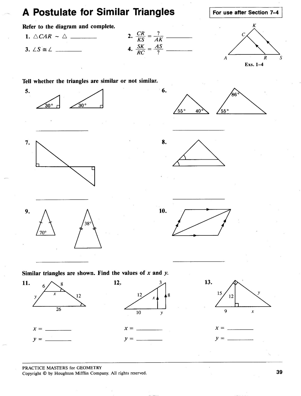 worksheet Triangle Similarity Worksheet similar triangles proportions worksheet delibertad shapes geo triangle worksheet