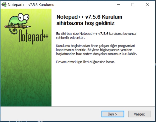 AİBÜ Açık kaynak kod felsefesi: Notepad++ v7.5.6 (Kurulum)